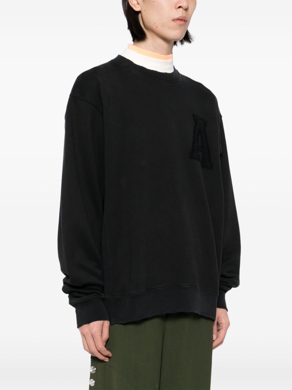 AMBUSH Gerafelde sweater Zwart