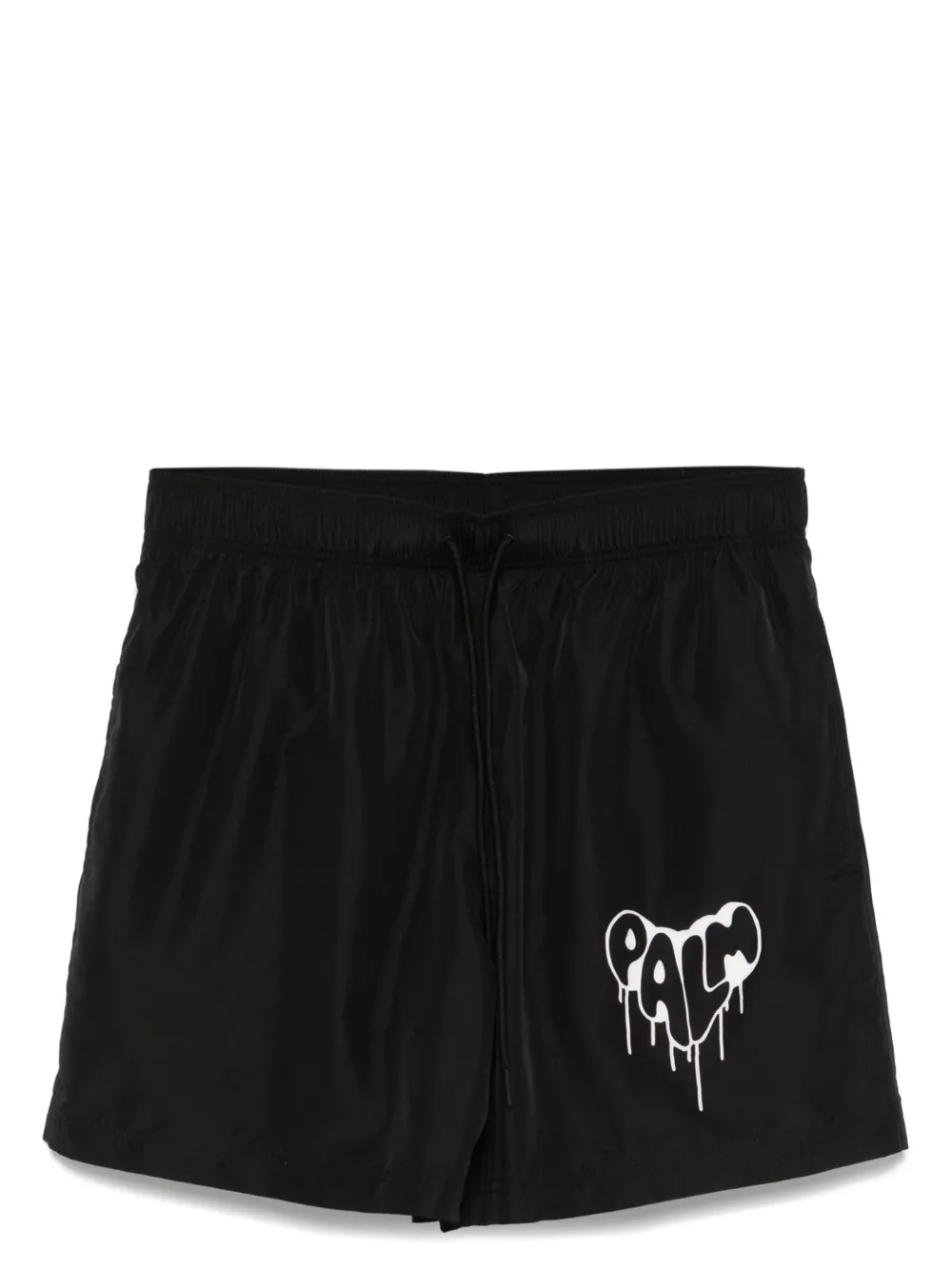 Palm Angels dripping-logo swim shorts – Black