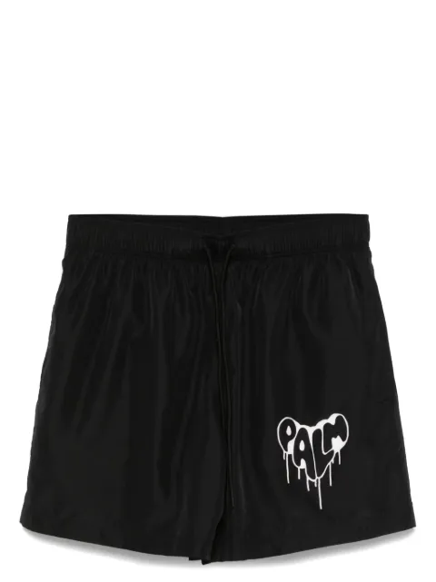 Palm Angels dripping-logo swim shorts