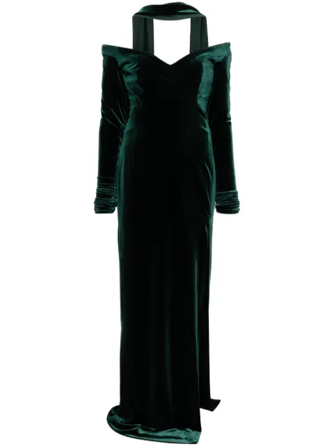Saiid Kobeisy vestido largo de terciopelo