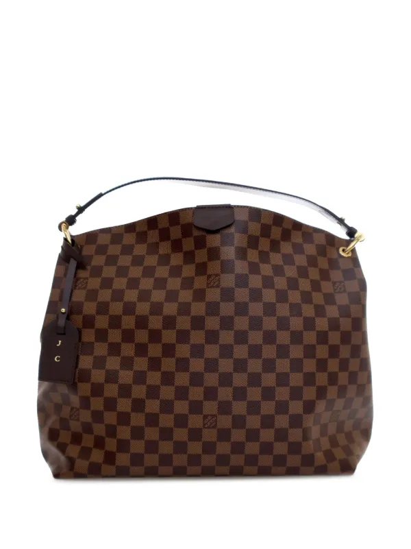 Louis Vuitton Pre Owned 2017 Damier Ebene Graceful MM Hobo Bag Brown FARFETCH