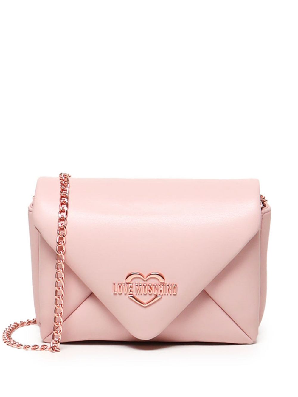 Love Moschino logo-plaque crossbody bag - Pink Cover