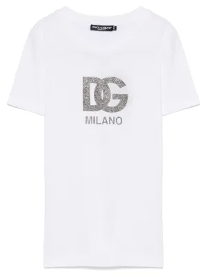 Dolce & Gabbana DG-embroidered Cotton T-shirt | White | FARFETCH ZA