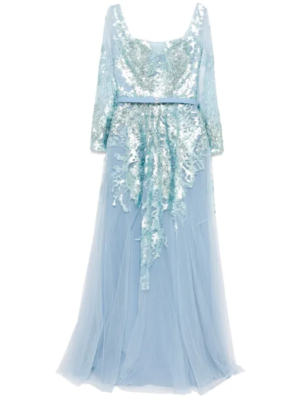 Saiid Kobeisy Embroidered Dress | Blue | FARFETCH