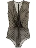 Saiid Kobeisy Dotted tulle bodysuit - Black