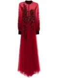 Saiid Kobeisy bead-embellished dress - Red