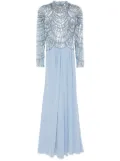 Saiid Kobeisy bead-embellished dress - Blue
