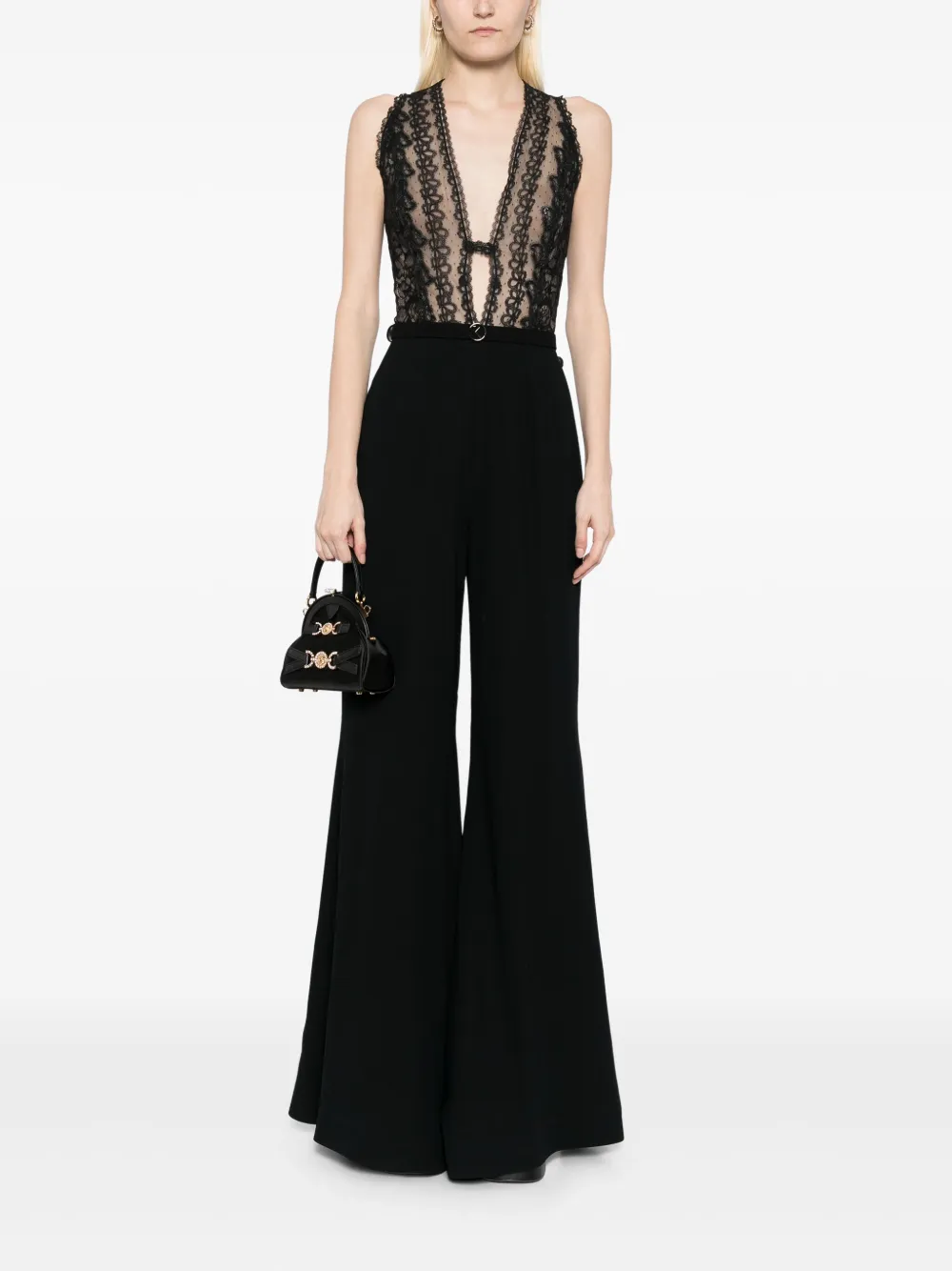 Saiid Kobeisy Jumpsuit met kant - Zwart