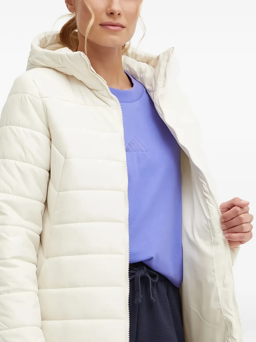 PUMA Essentials gewatteerde jas met capuchon Wit
