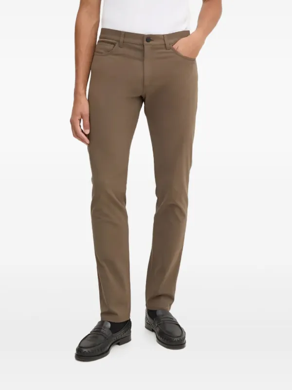 Theory Zip-fly Five-pocket Trousers in Brown