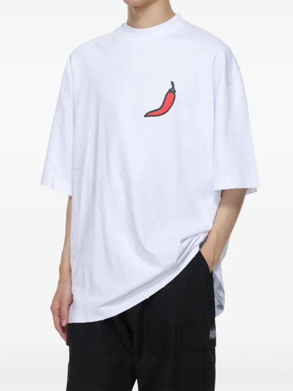 032C オンファイアロゴプリントTシャツ F24URC0152100 WHITE 032c On Fire Tシャツ | ホワイト | FARFETCH JP