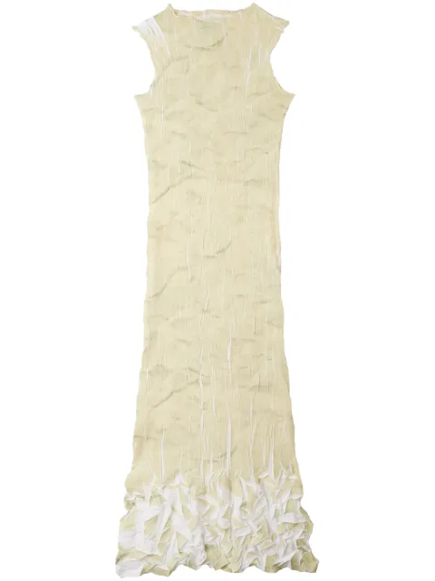 Sunnei vestido largo con diseño plisado