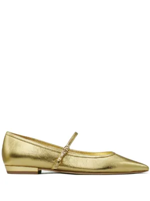 Tory Burch ダブルTバックル フラットシューズ | ブラック | FARFETCH JP
