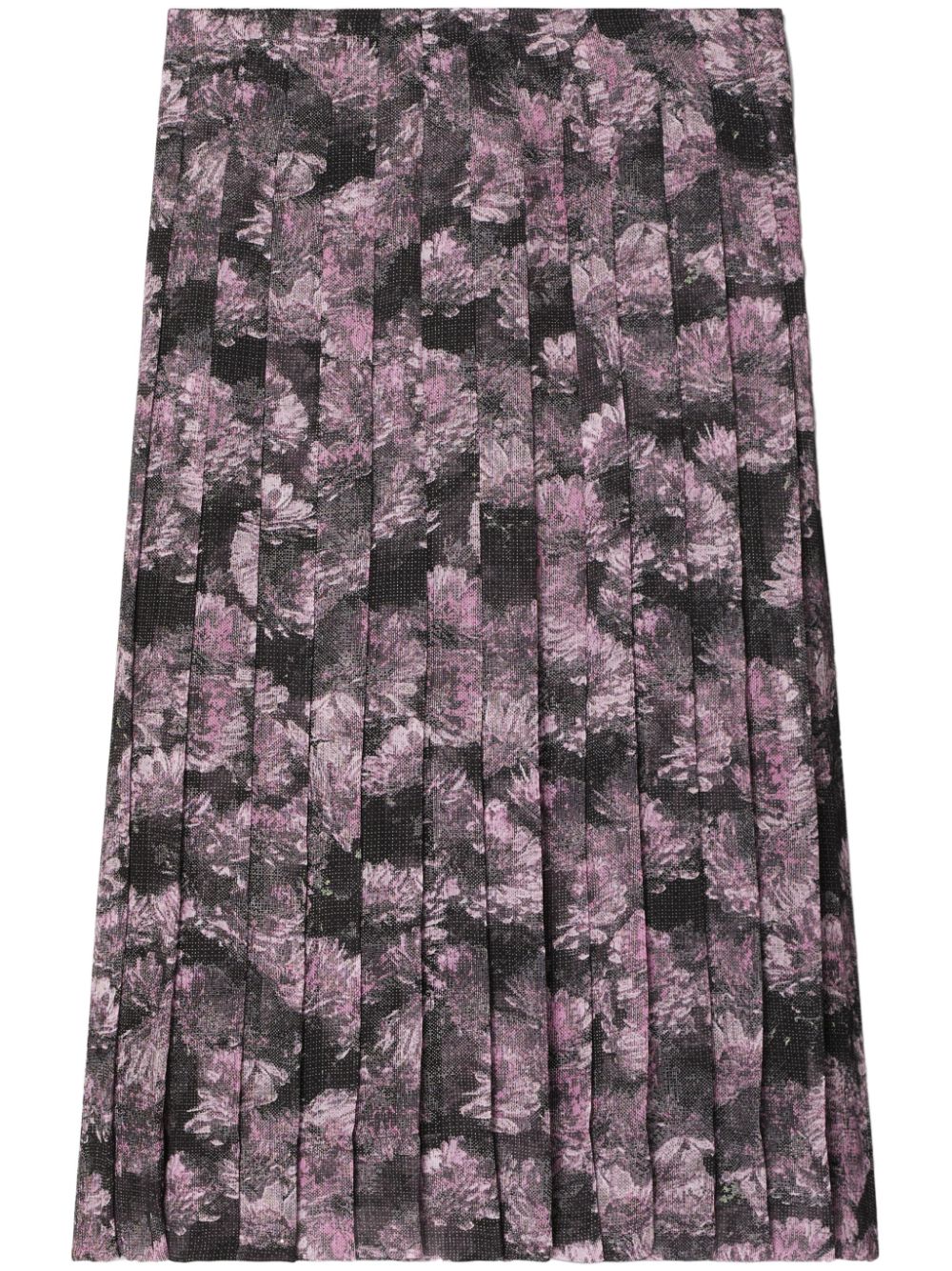 Tory Burch printed pleated midi skirt - Pink