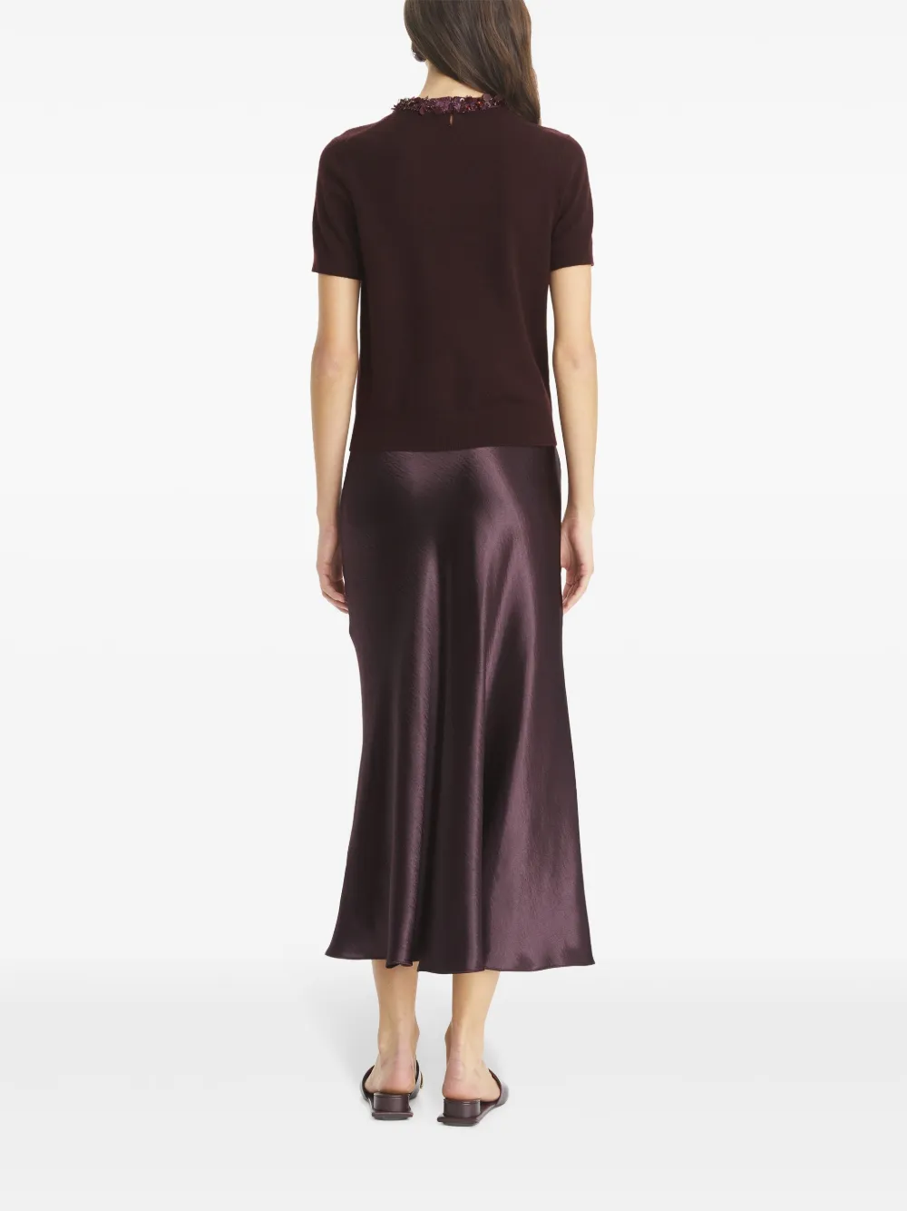 Affordable Tory Burch embroidered-neckline t-shirt Women