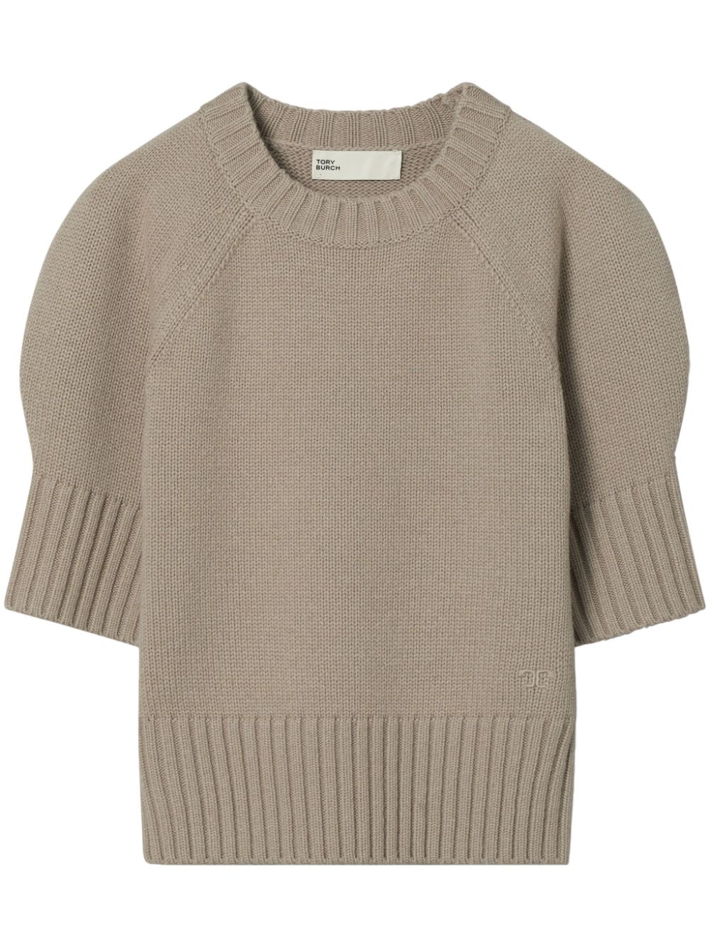 Tory Burch knitted t-shirt - Neutrals