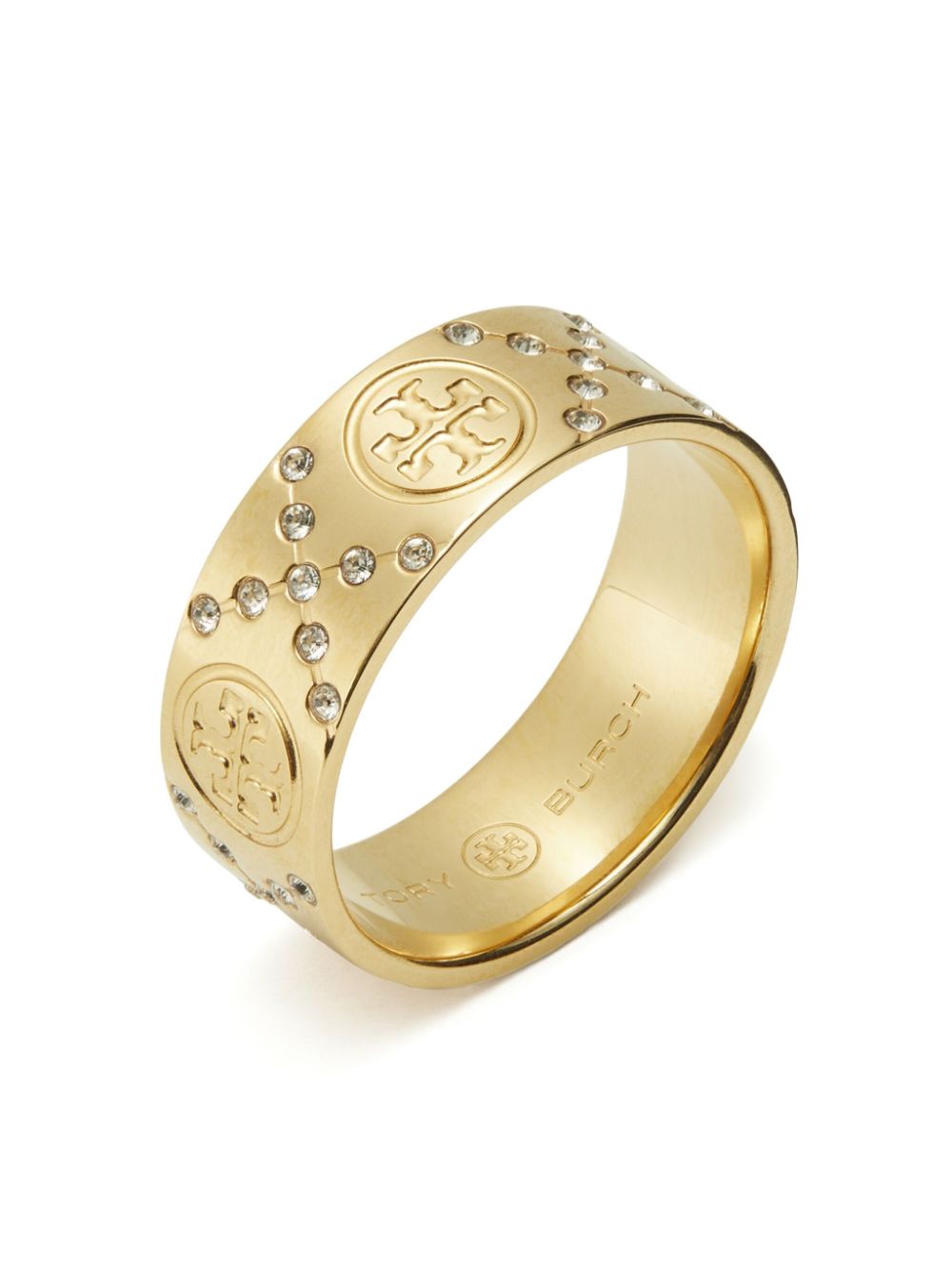 Tory Burch T Monogram Pave ring - Gold