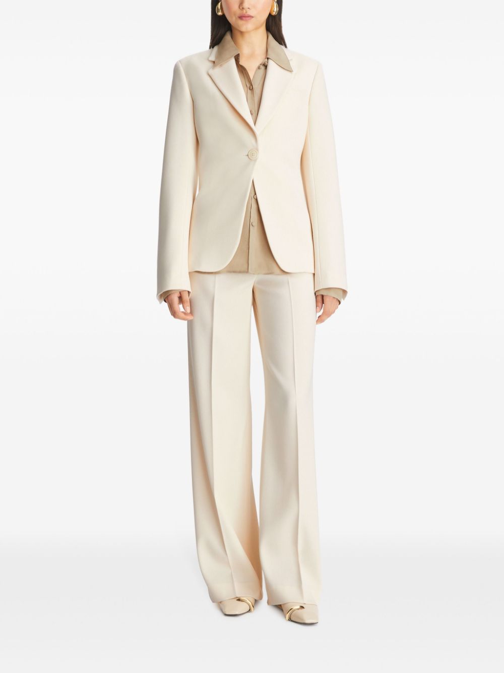 Tory Burch Gekreukte blazer - Beige