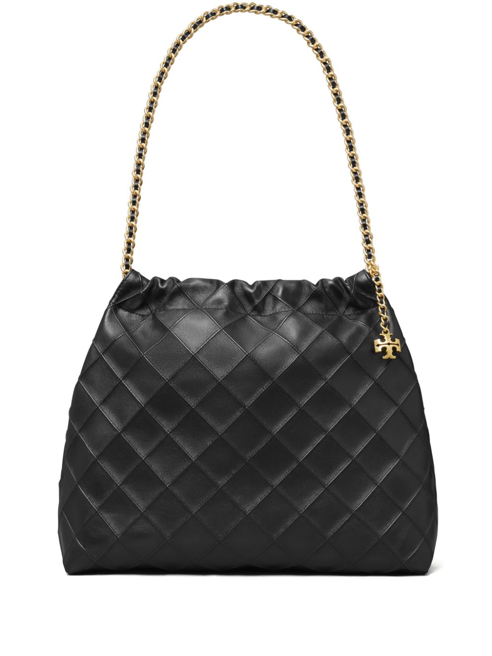 Shop Tory Burch Fleming Hobo Bag In Black