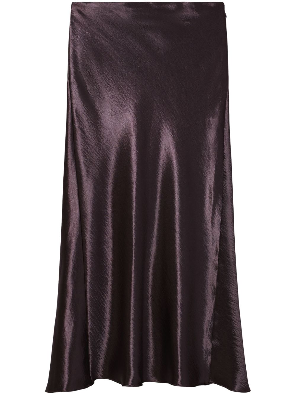 satin midi skirt