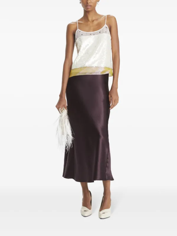 スカート Tory Burch Satin Midi Skirt Tory Burch Satin Midi Skirt | Purple | FARFETCH
