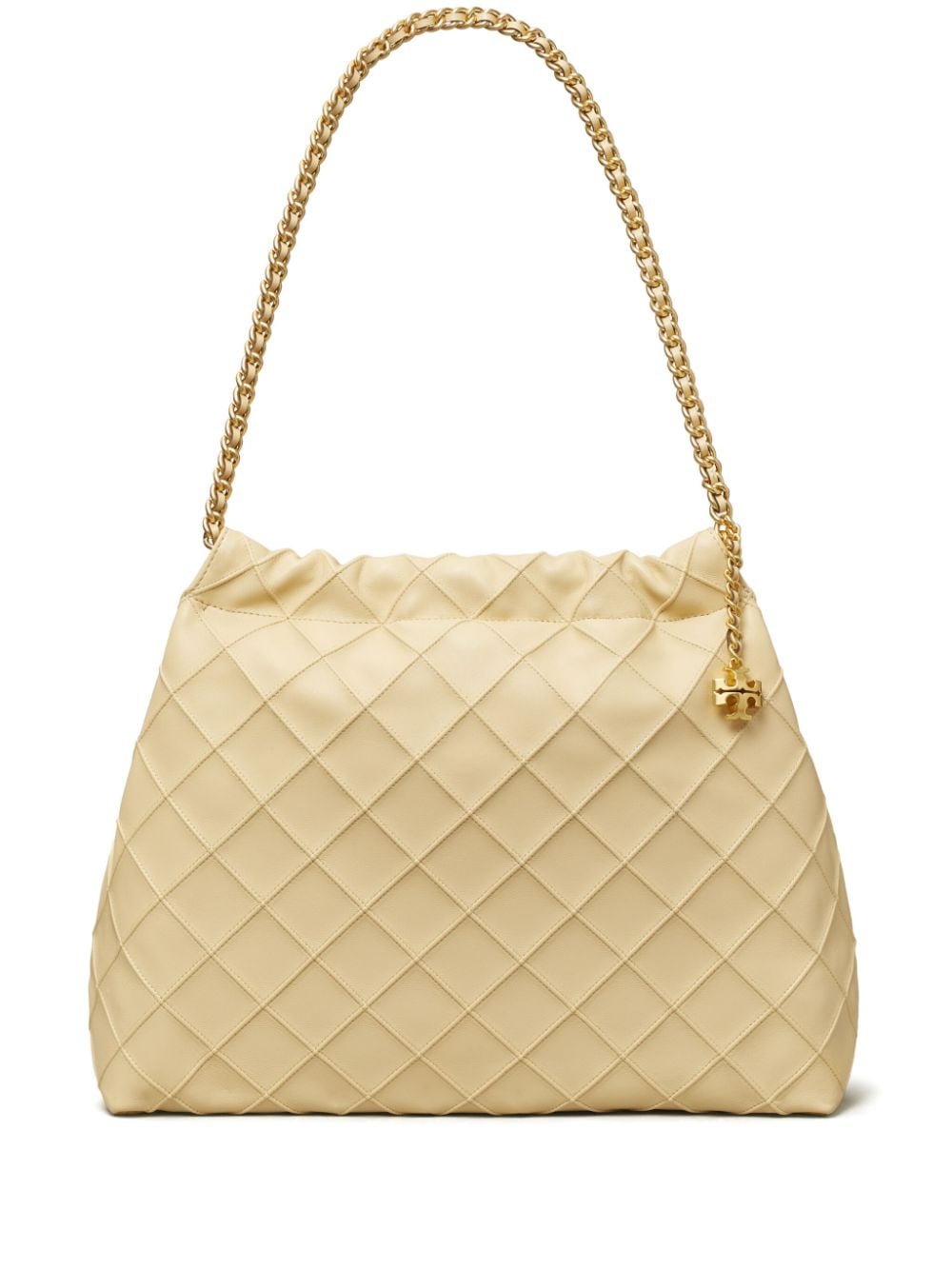 Shop Tory Burch Fleming Hobo Bag In Neutrals