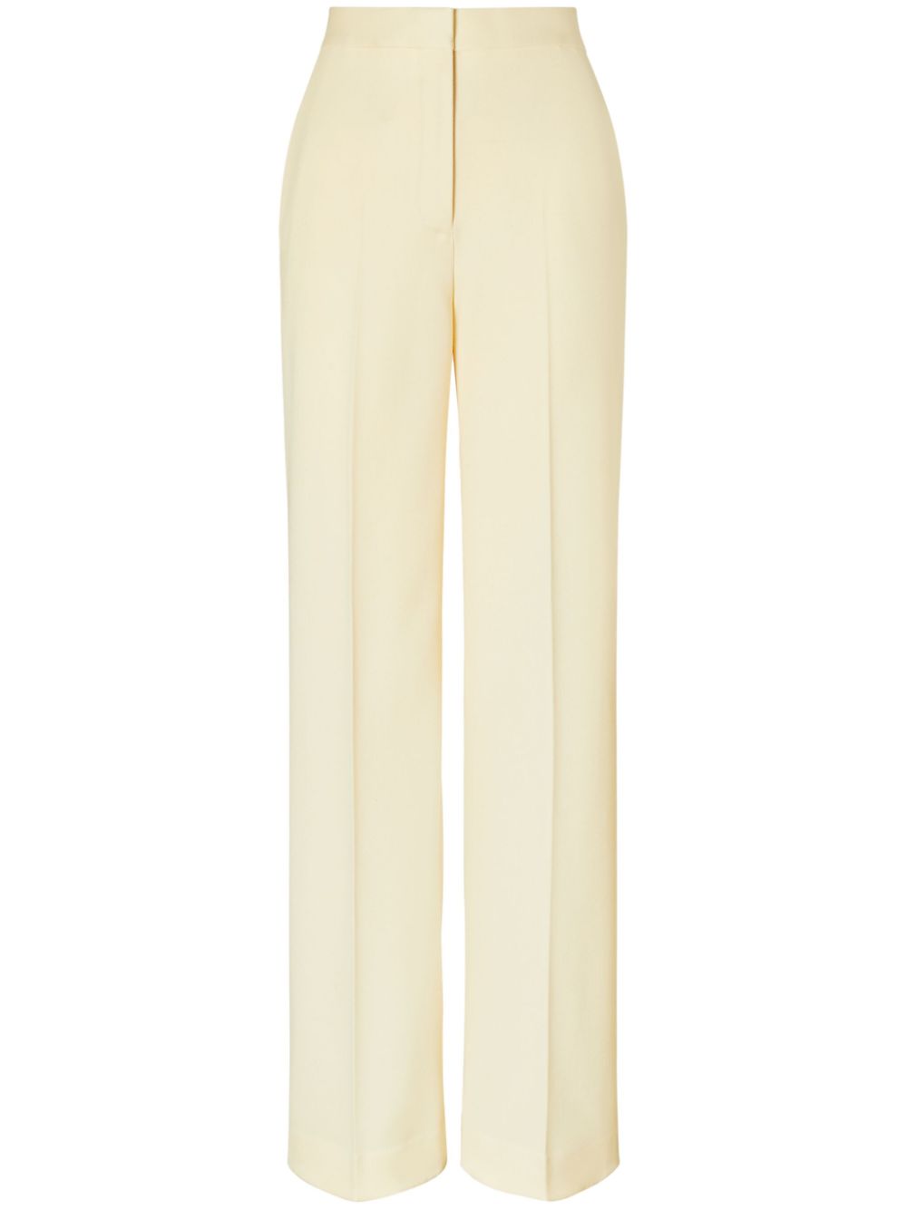 Tory Burch Twill broek met wijde pijpen Beige