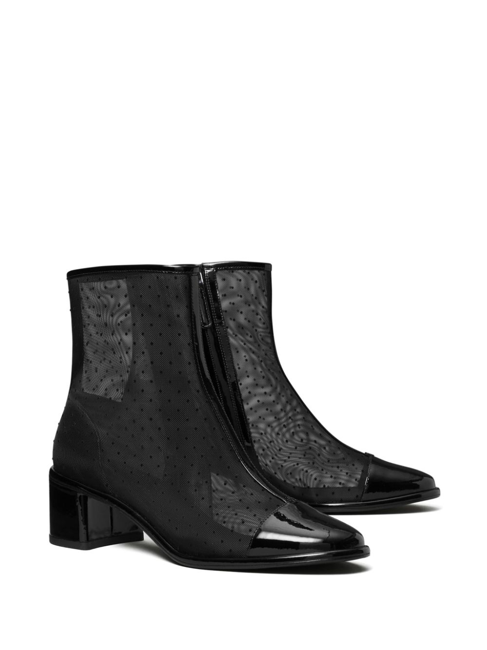 Tory Burch 50mm cap-toe ankle boots - Zwart