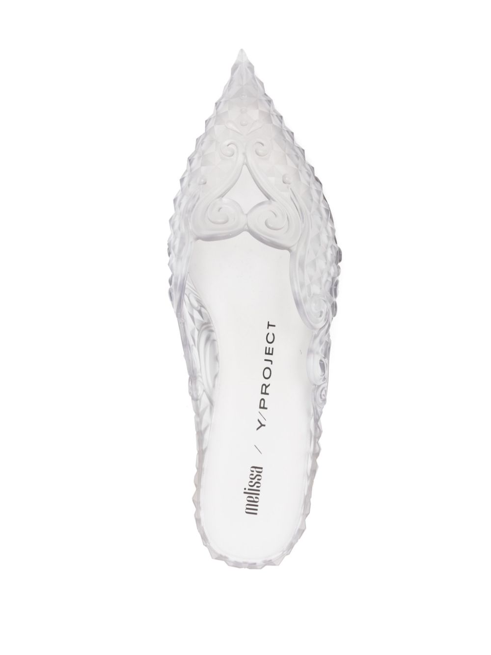 Shop Y/project X Melissa 50mm Embossed Mules In White