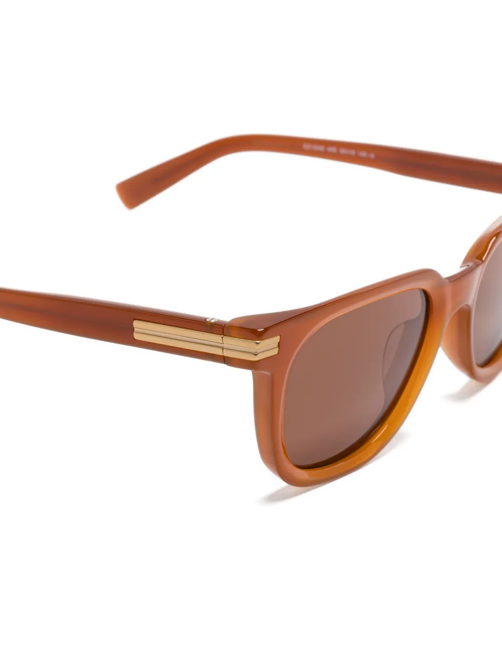 Zegna Zonnebril met vierkant montuur Bruin