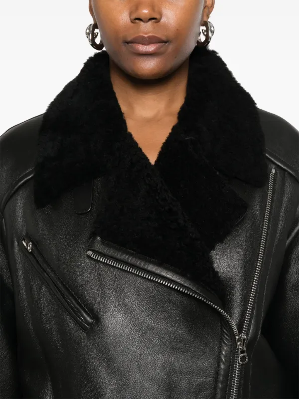 ISABEL MARANT Adelina Biker Jacket | Black | FARFETCH