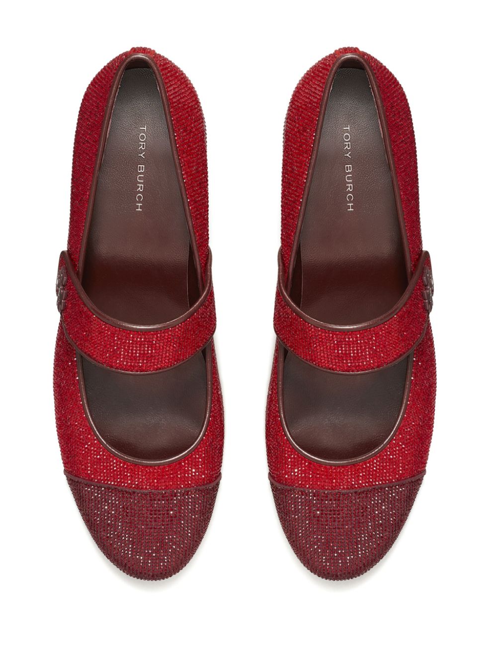 Tory Burch Mary Jane ballerina's Rood