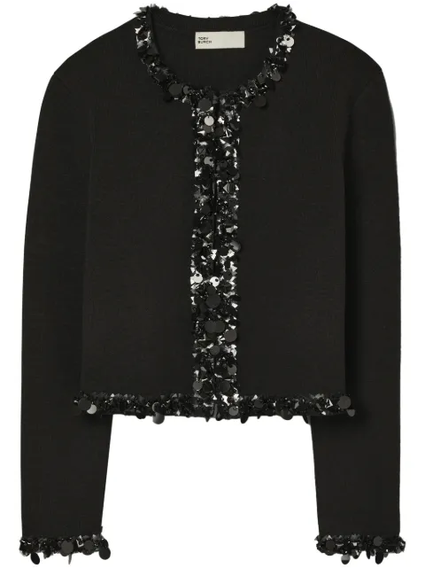 Tory Burch embellished cropped cardigan