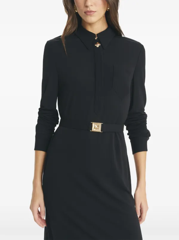 TORY BURCH ワンピース 服 Belted jersey shirtdress998344 Belted jersey shirtdress in black - Tory Burch | Mytheresa