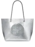 Tory Burch large Ella Metallic tote bag - Silver