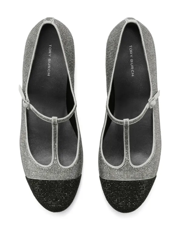 Torry Burch ラインストーンフラットシューズ Tory Burch ラインストーン フラットシューズ | グレー