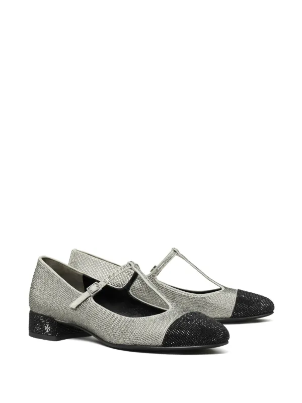 Tory Burch ラインストーン フラットシューズ | グレー | FARFETCH JP