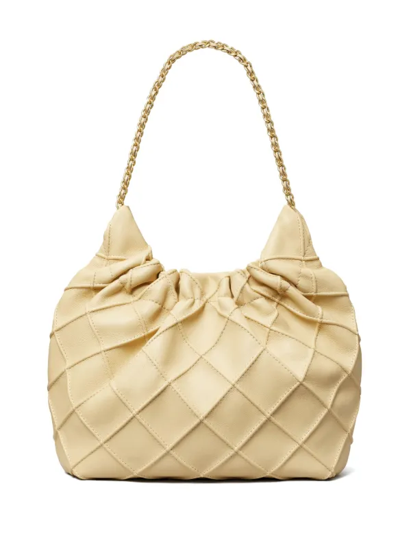 Tory Burch Fleming Mini Hobo Bag Neutrals FARFETCH IE