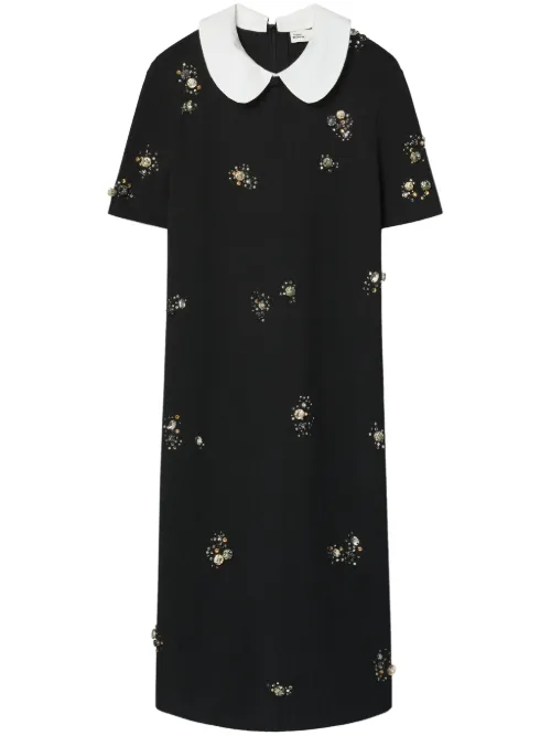 Robe-pull à ornements strassés - Tory Burch - Modalova