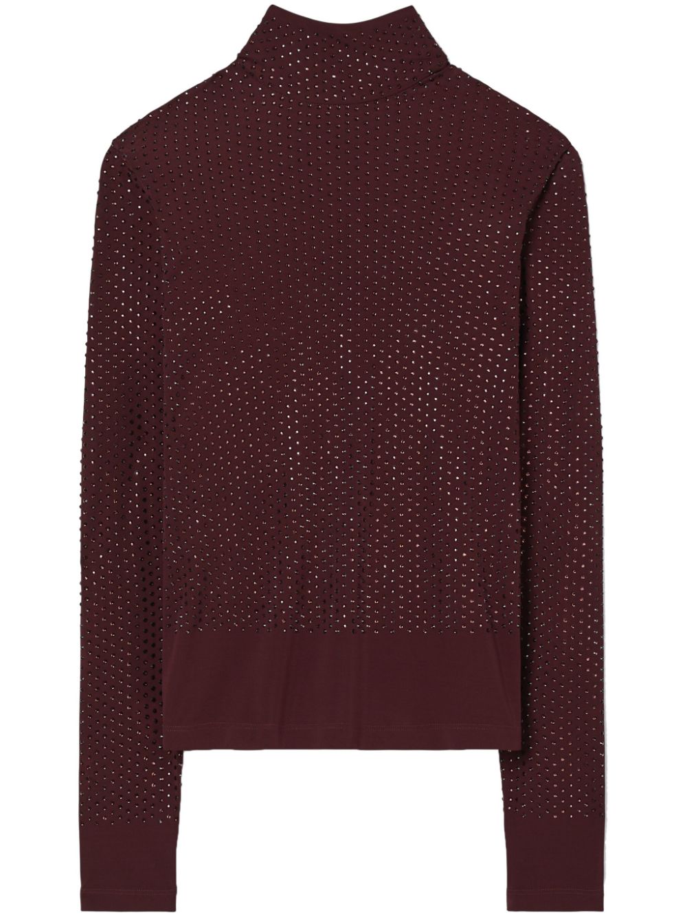 Tory Burch crystal-embellished turtleneck - Red