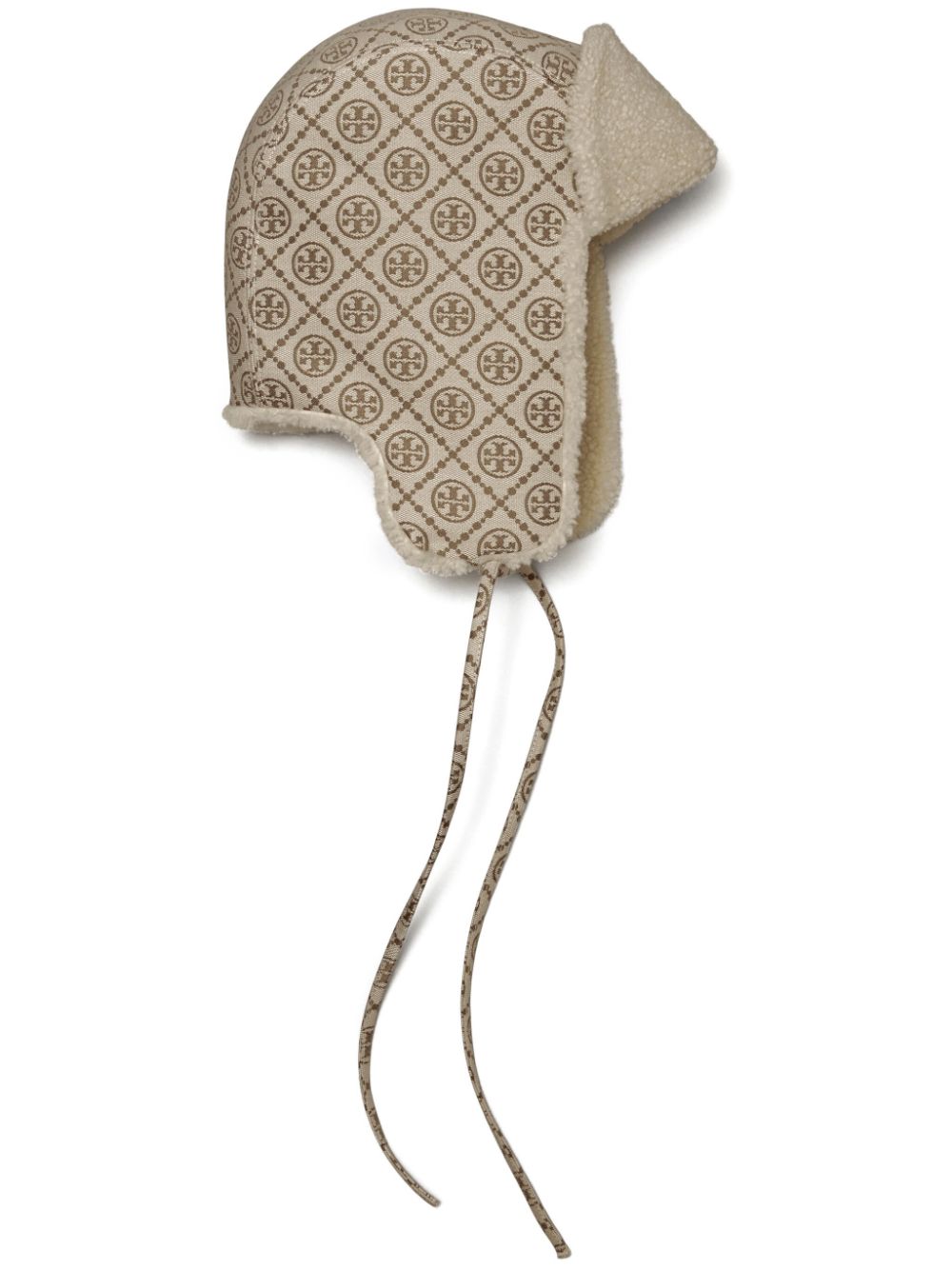 Tory Burch Zonnehoed met logo jacquard Beige