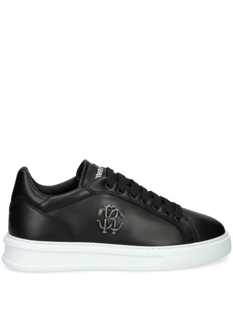 Roberto Cavalli logo-plaque trainers