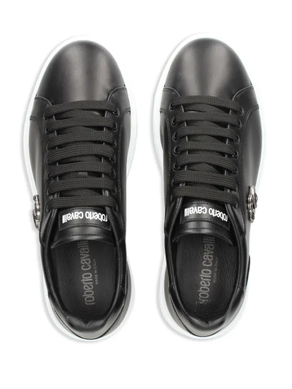 Roberto Cavalli logo-plaque Sneakers | Black | FARFETCH