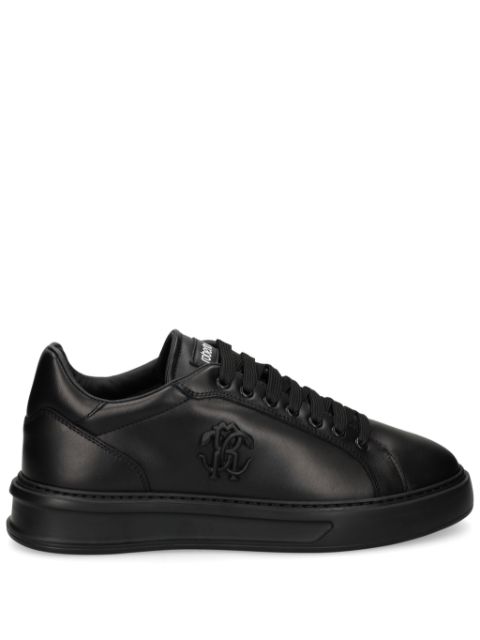 Roberto Cavalli logo-plaque trainers