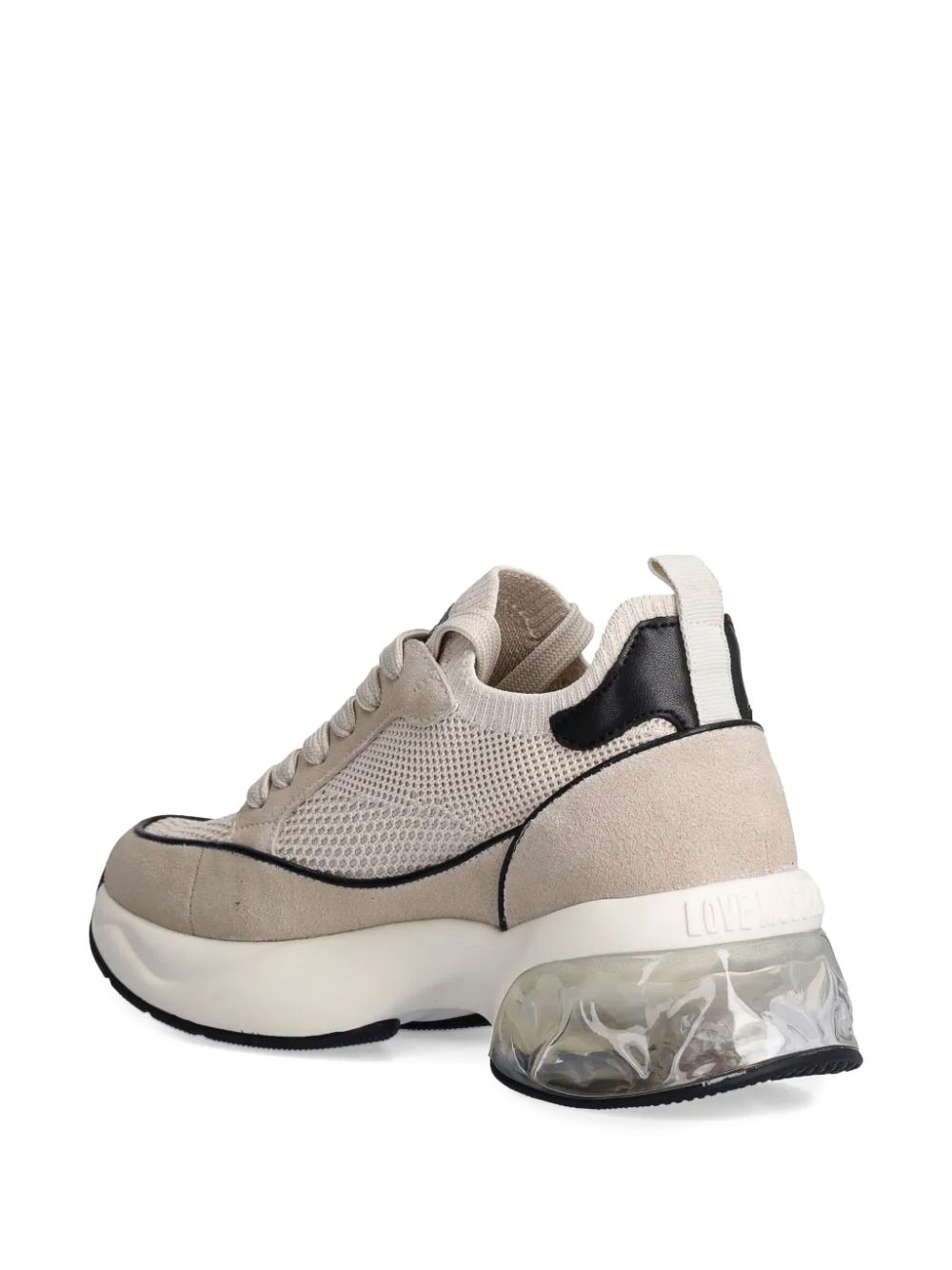 Love Moschino Sneakers met patch Beige