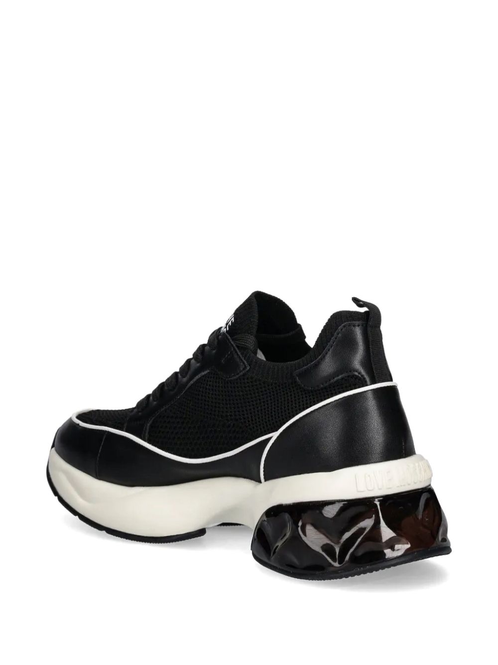 Love Moschino Sneakers met patch Zwart