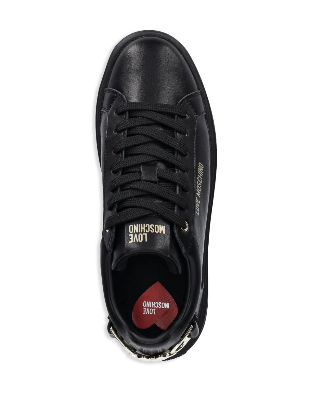 Love Moschino Sneakers met logoplakkaat Zwart