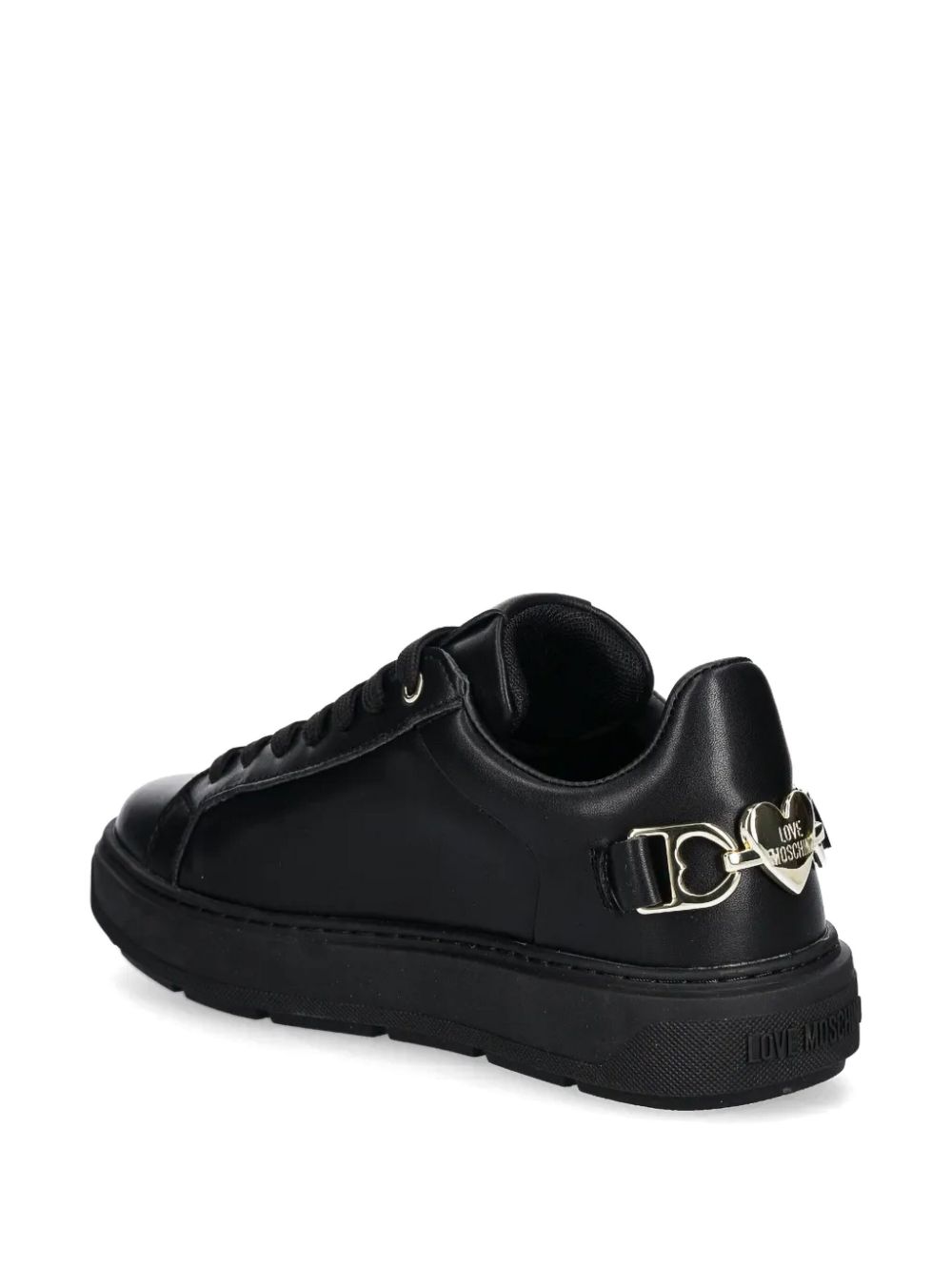 Love Moschino Sneakers met logoplakkaat Zwart