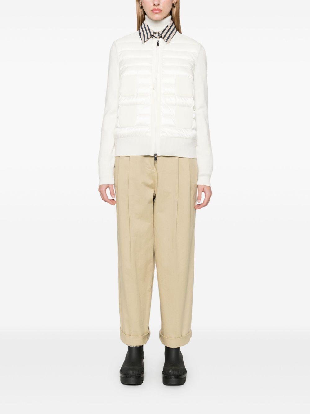 Moncler Jack met vlakken - Beige