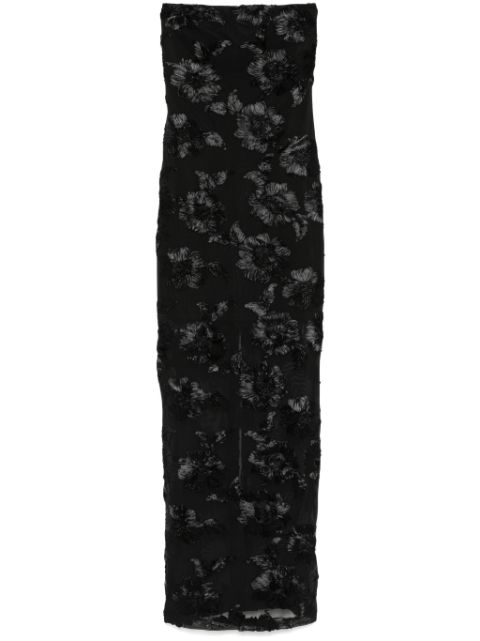 ROTATE BIRGER CHRISTENSEN vestido largo con bordado floral